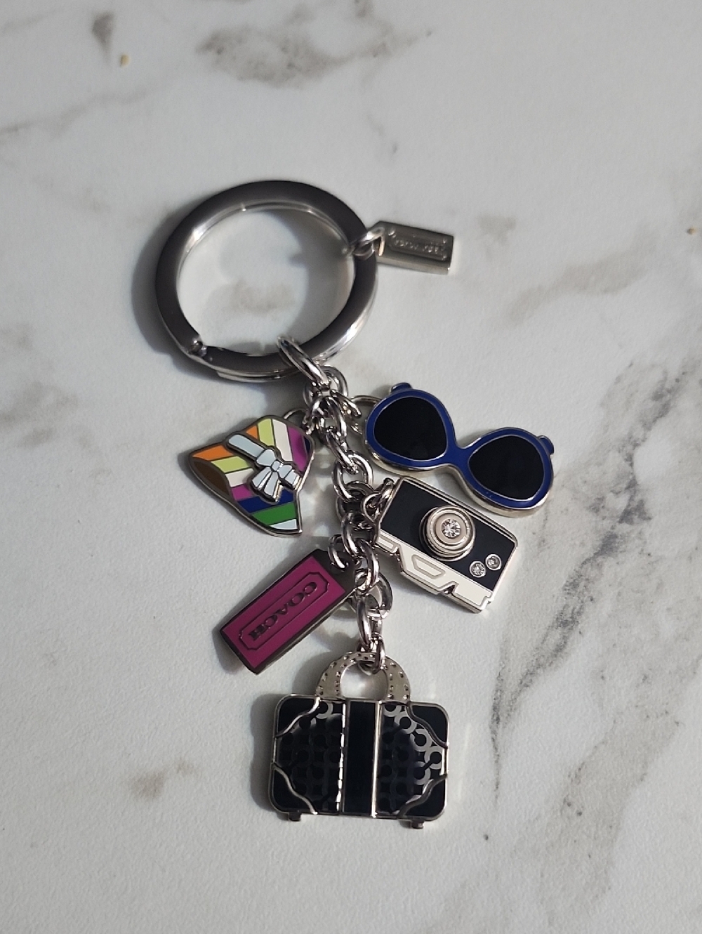 Coach Hamptons Weekend multi-charm keychain and bag charm